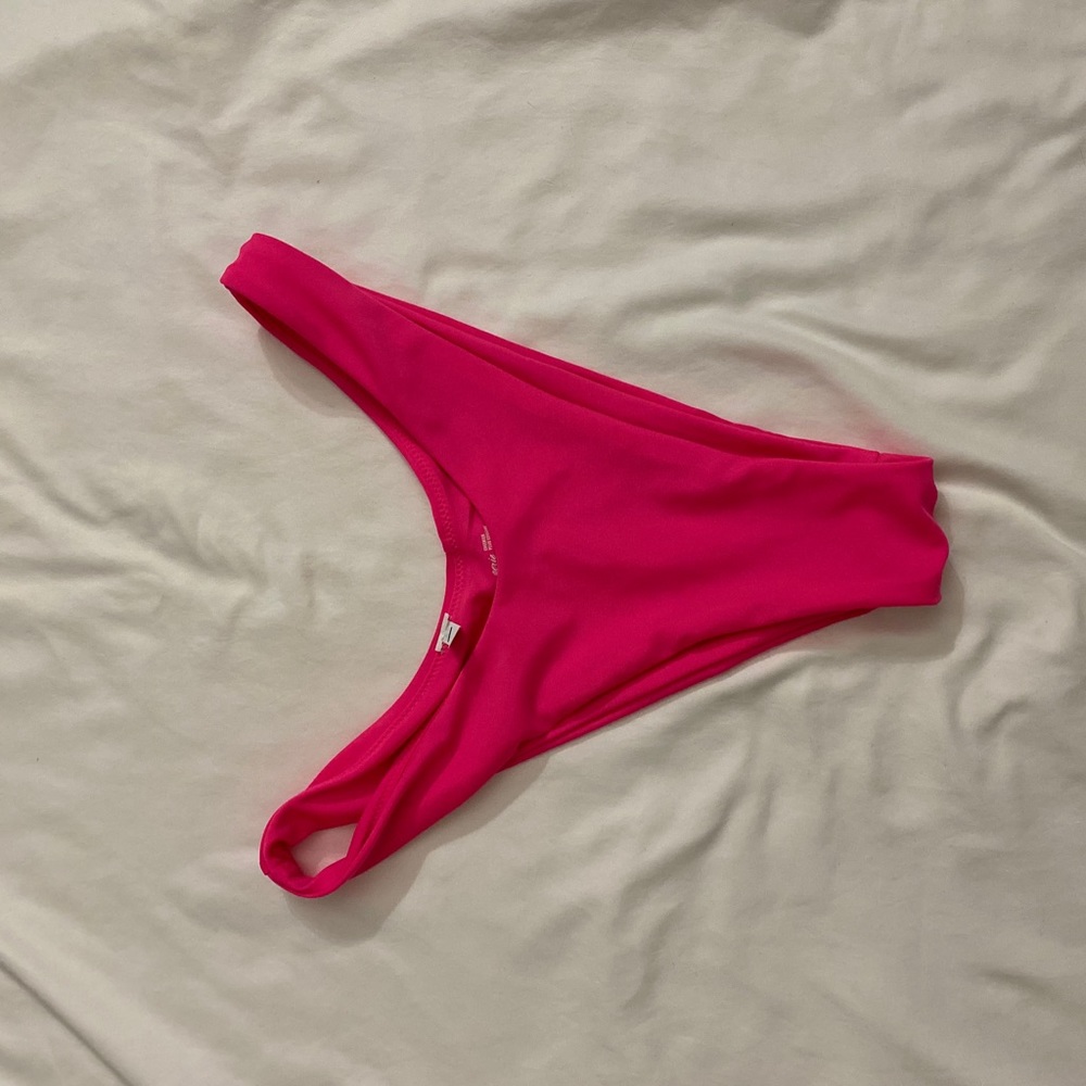 NWOT swim bottoms high rise HOT PINK